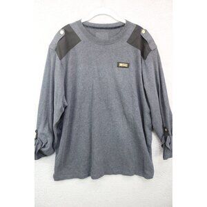 Cavi Men's Military Henley Roll Tab Sleeves Shirt-Size XL